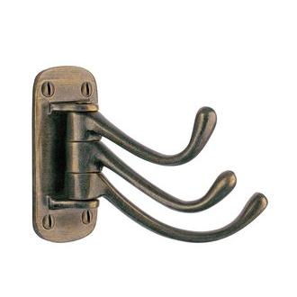 Smedbo BA248 3 1/4 in. Triple Coat Multi Hook in Antique Brass from the Classic Collection